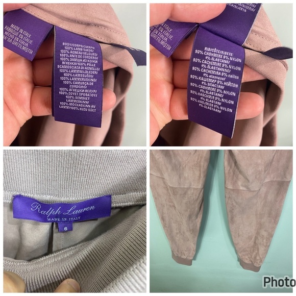 Ralph Lauren Purple Label Sz 6 Suede Leather Purple Suit 3 Piece Set Blazer Silk - Picture 6 of 16